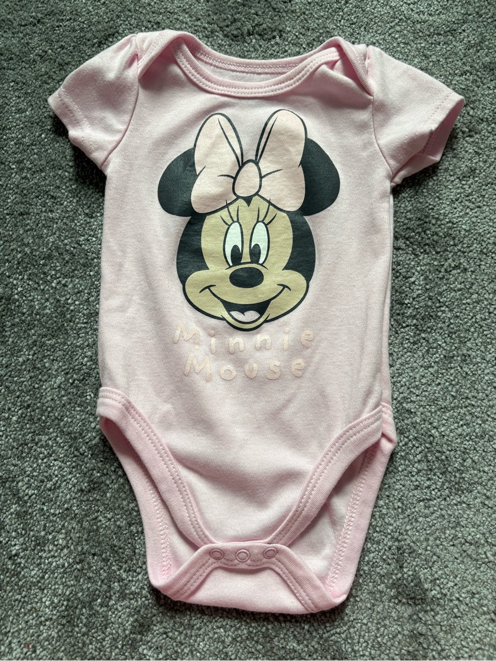 Disney Minnie Mouse Light Pink Graphic Baby Bodysuit